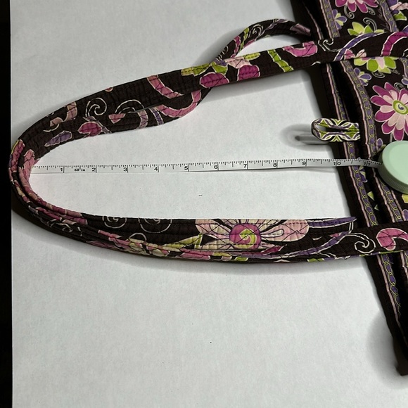 Large Vera Bradley brown and pink tote 💞 - Picture 9 of 11